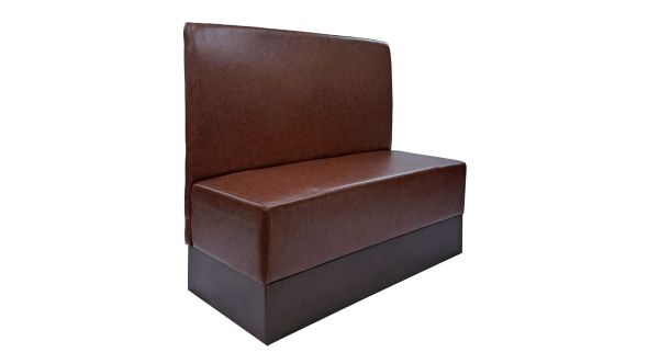 Everyday Single Booth in Bison Espresso Vinyl FU643