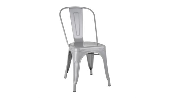 Bolero Bolero Bistro Steel Side Chairs Grey (4 Pack) FW509