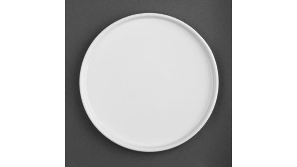 Olympia Whiteware Flat Round Plates 268mm (4 Pack) VTFW814