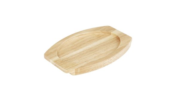 Olympia Cast Iron Oval Eared Dish Hevea Board 260x165mm OT111126RU