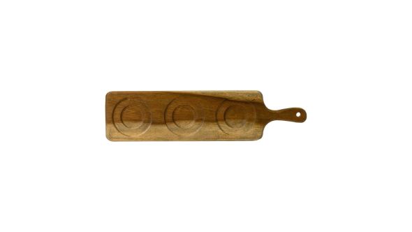 Dudson Acacia Wood Rectangular Handled Boards 120x469mm (4 Pack) ZDUWHB121