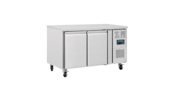 Polar U-Series Slimline Double Door Counter Fridge 228Ltr