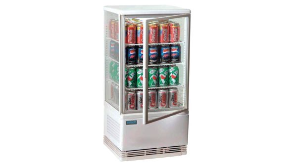 Polar C-Series Energy Efficient Display Fridge White 68Ltr