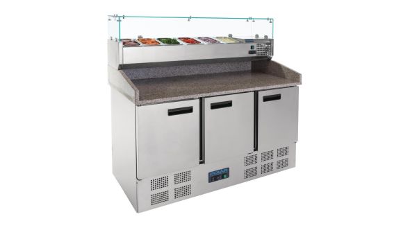 Polar G-Series Pizza Prep Counter Fridge with Topper 368Ltr