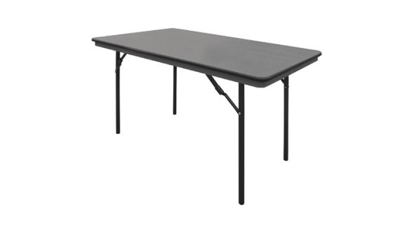 Bolero Bolero ABS Rectangular Folding Table Grey 4ft (Single) GC594