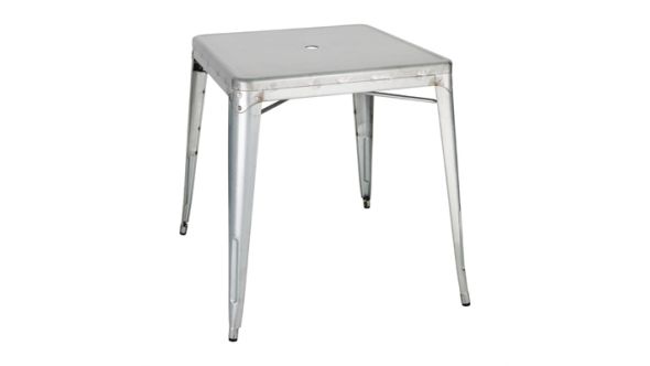 Bolero Bolero Bistro Galvanised Steel Square Table 668mm (Single) GC866