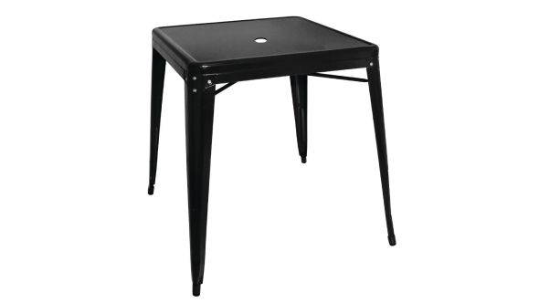 Bolero Bolero Bistro Steel Square Table Black 668mm (Single) GC867