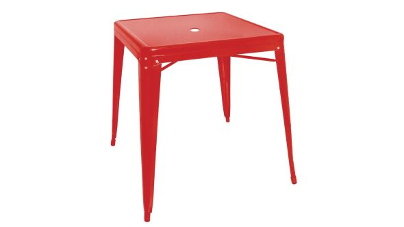 Bolero Bolero Bistro Square Steel Table Red 668mm (Single) GC868