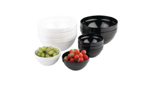 APS Frames Black 2.5Ltr Melamine Bowl 83703