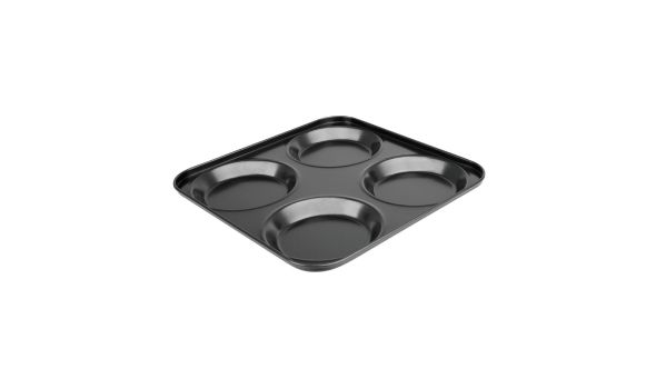 Vogue Carbon Steel Non-Stick Yorkshire Pudding Tray 4 Cup