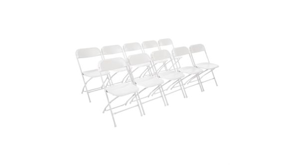 Bolero Bolero PP Folding Chairs White (10 Pack) GD387