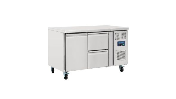 Polar U-Series Double Drawer Counter Fridge 282Ltr