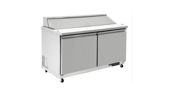 Polar U-Series Double Door Prep Counter Fridge 527Ltr