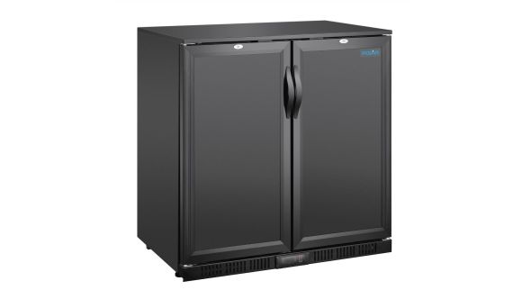 Polar G-series 850mm Double Door Back Bar Cooler Solid Door 198 Ltr