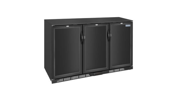Polar G-series 850mm Triple Door Back Bar Cooler Solid Door 320 Ltr