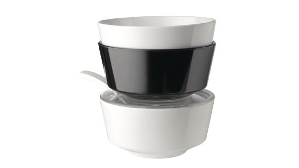 APS Float Black Round Bowl 8in 83909