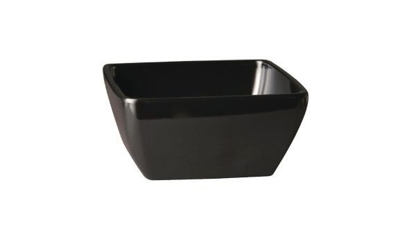 APS Pure Melamine Black Square Bowl 125mm 83467