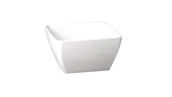 APS Pure Melamine White Square Bowl 125mm 83410