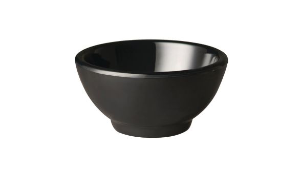 APS Pure Melamine Black Round Bowl 130mm