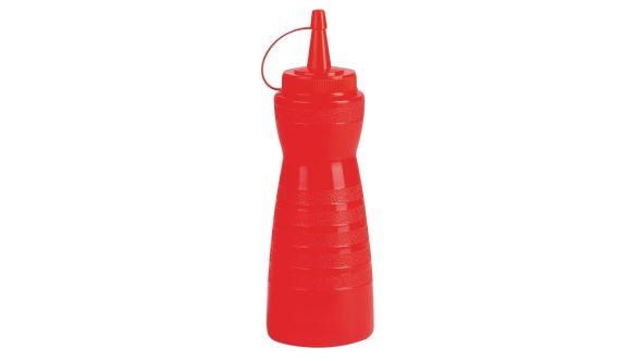 Vogue Red Lidded Sauce Bottle