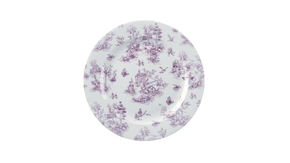 Churchill Vintage Prints Plates Cranberry Toile Print 305mm (6 Pack) TOC VP111