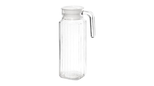 Olympia Ribbed Glass Jugs 1Ltr (6 Pack) EH1004-2