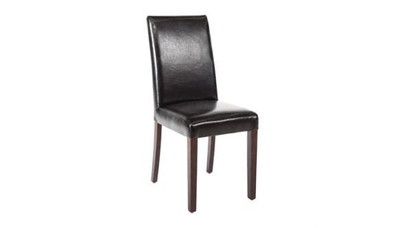 Bolero Bolero Faux Leather Dining Chair Black (2 Pack) GF954