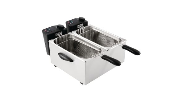 Caterlite Light Duty Countertop Electric Fryer 2x2kW