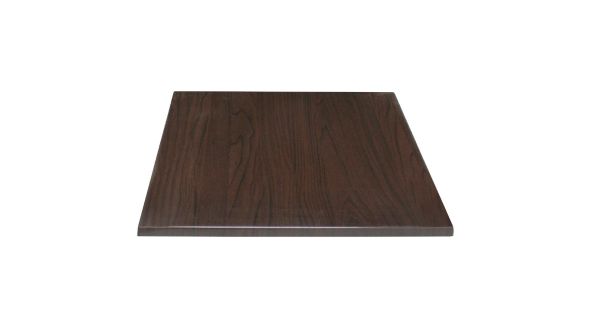 Bolero Bolero Pre-drilled Square Tabletop Dark Brown 700mm GG639