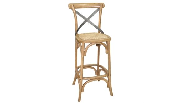 Bolero Bolero Wooden Barstool with Backrest GG657