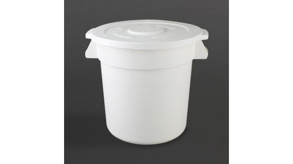 Vogue Polypropylene Round Container Bin White 76Ltr