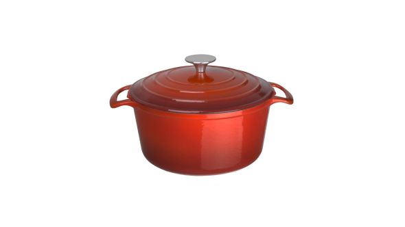 Vogue Red Round Casserole Dish 3.2Ltr