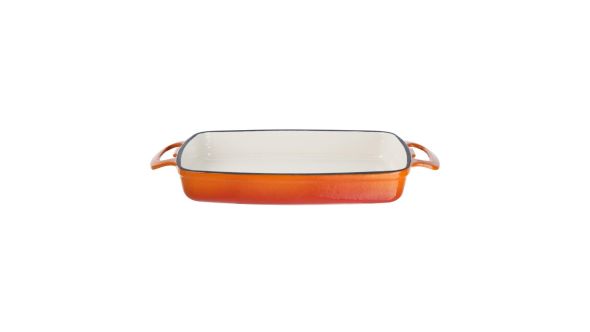 Vogue Orange Cast Iron Casserole Dish 1.8Ltr