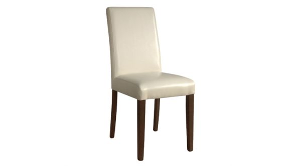 Bolero Bolero Faux Leather Dining Chairs Cream (2 Pack) GH444