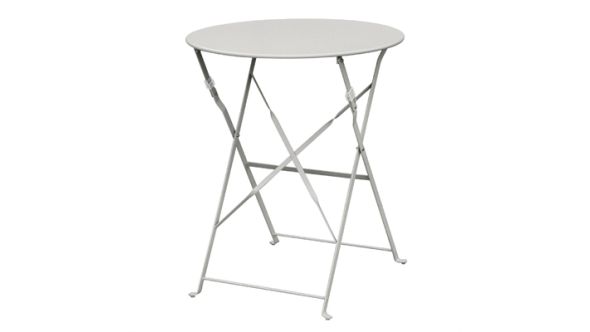 Bolero Bolero Perth Grey Pavement Style Steel Table Round 600mm GH556