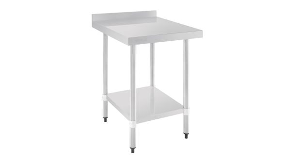 Vogue Stainless Steel Table with Upstand 600mm