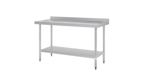 Vogue Stainless Steel Table with Upstand 1500mm