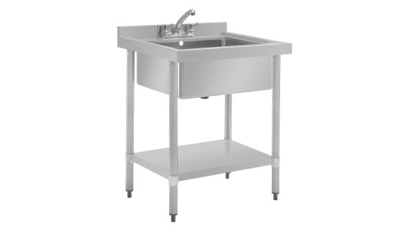 Vogue Stainless Steel Midi Pot Wash Sink with Undershelf