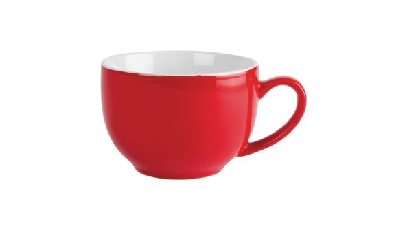 Olympia Cafe Cappuccino Cups Red 340ml (12 Pack) GK076