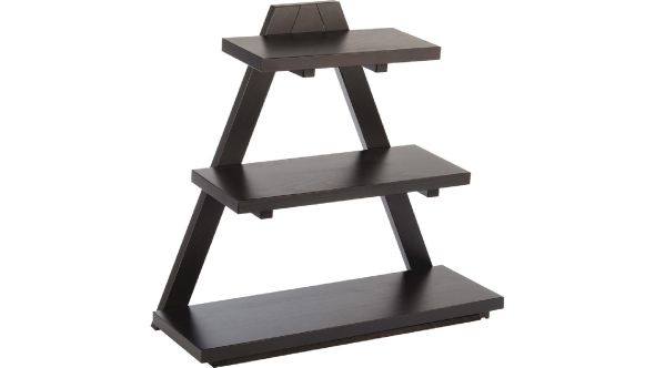 APS Triangle Wooden Buffet Stand Black 14966