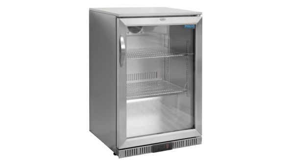 Polar GL007 - Bar / Bottle Cooler Fridge - Silver 138 Litres