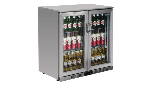 Polar G-Series Back Bar Cooler with Hinged Doors Stainless Steel 208Ltr