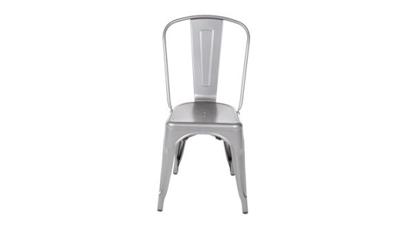 Bolero Bolero Bistro Steel Side Chairs Gun Metal Grey (4 Pack) GL329