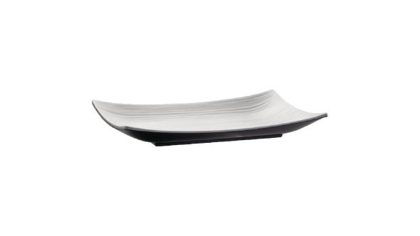 APS Dual Tone Curved Rectangular Platter 11in