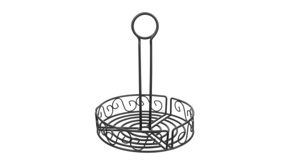 Olympia Wire Condiment Holder Black CRB-8R