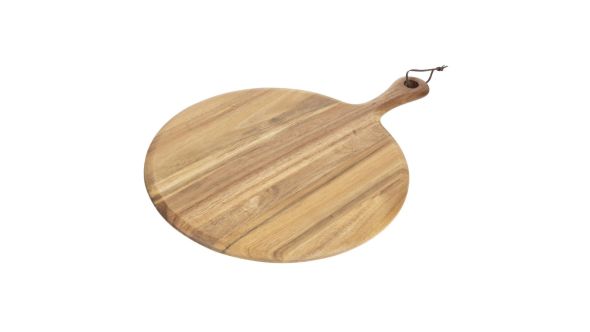 Olympia Acacia Wood Round Pizza Paddle Board 330mm CB333346A