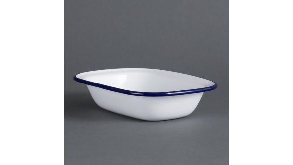 Olympia Enamel Rectangular Pie Dishes 180x135mm (6 Pack) JM-PDW1813
