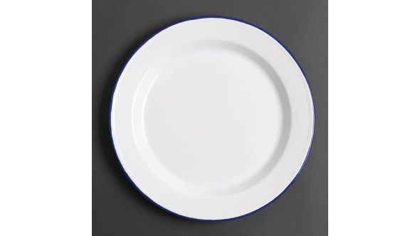 Olympia Enamel Dinner Plates 245mm (6 Pack) JM-EDP24