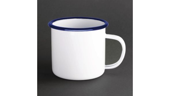 Olympia Enamel Mugs 350ml (6 Pack) JM-EM8