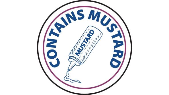 Vogue Food Allergen Label Mustard (1000 pack)